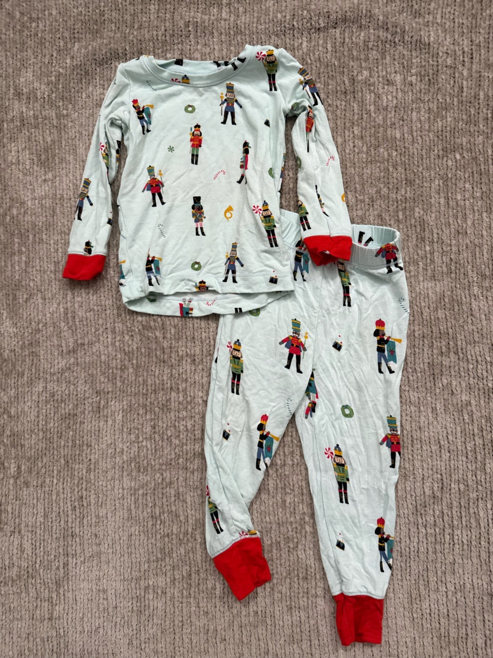 Angel Dear Nutcracker Christmas Pajama Set 12-18M Bamboo Holiday PJs